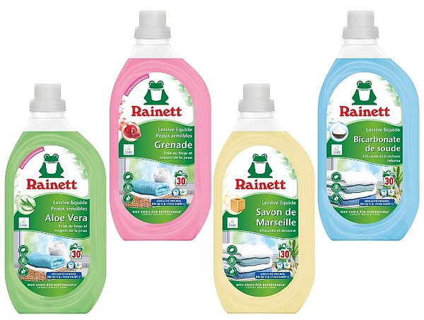 Gamme de Lessives liquides Bouteilles RAINETT de RAINETT